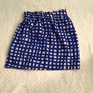 Dark blue checkered skirt